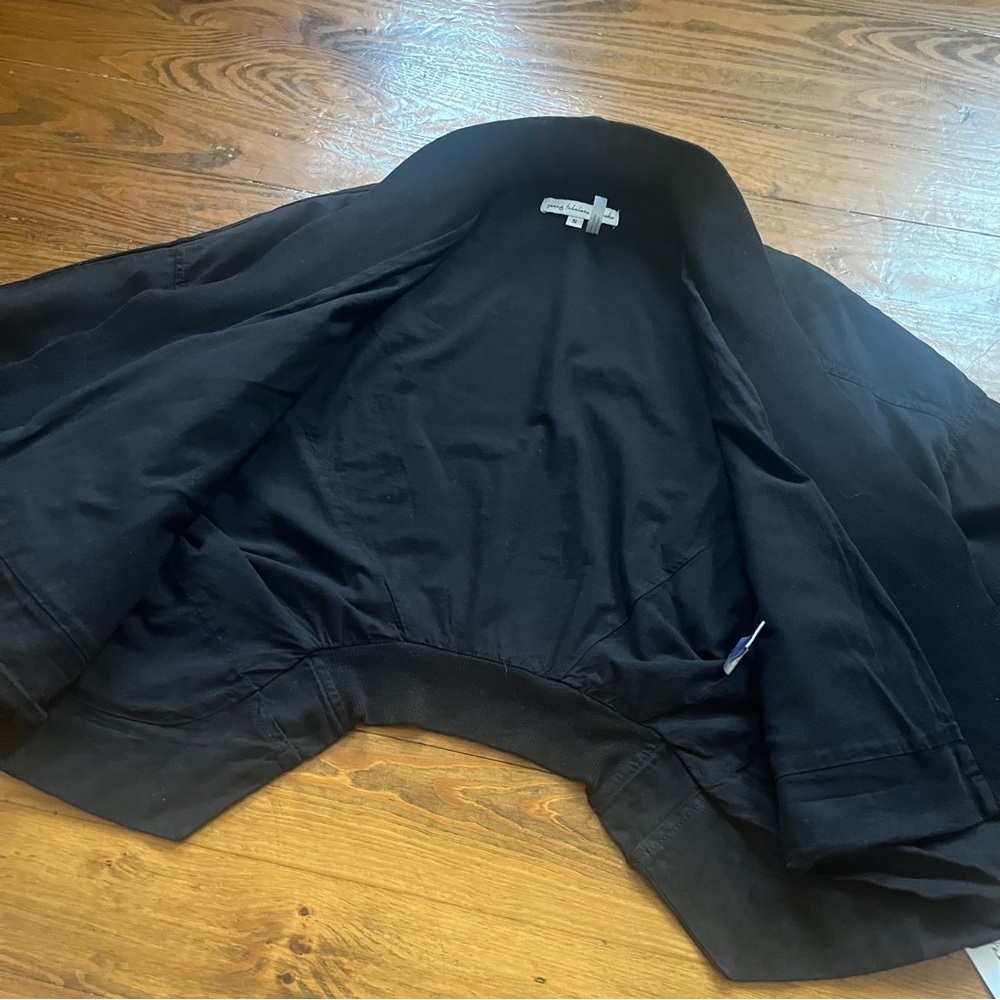 Young Fabulous & Broke Black Bomber Jacket with Gold Zippers - Picture 3 of 16